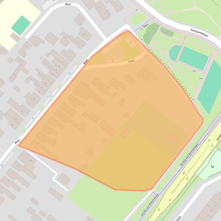 Kaart van postcodegebied 1911MC.