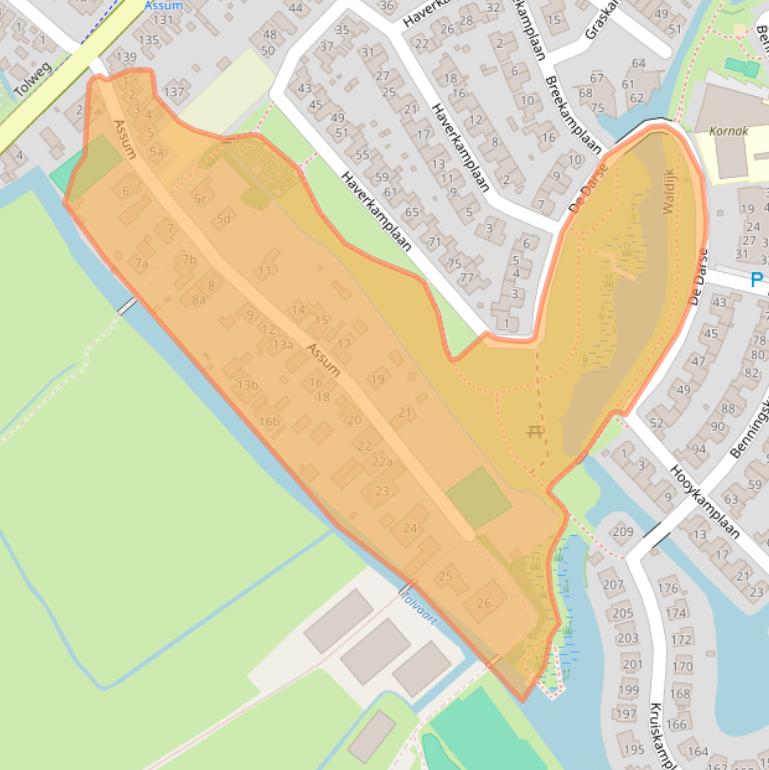 Kaart van postcodegebied 1911ML.