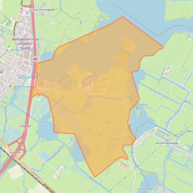 Kaart van postcodegebied 1911MT.