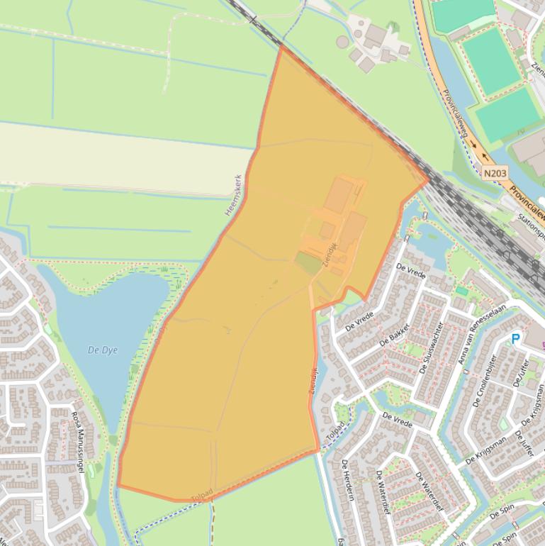 Kaart van postcodegebied 1911MX.