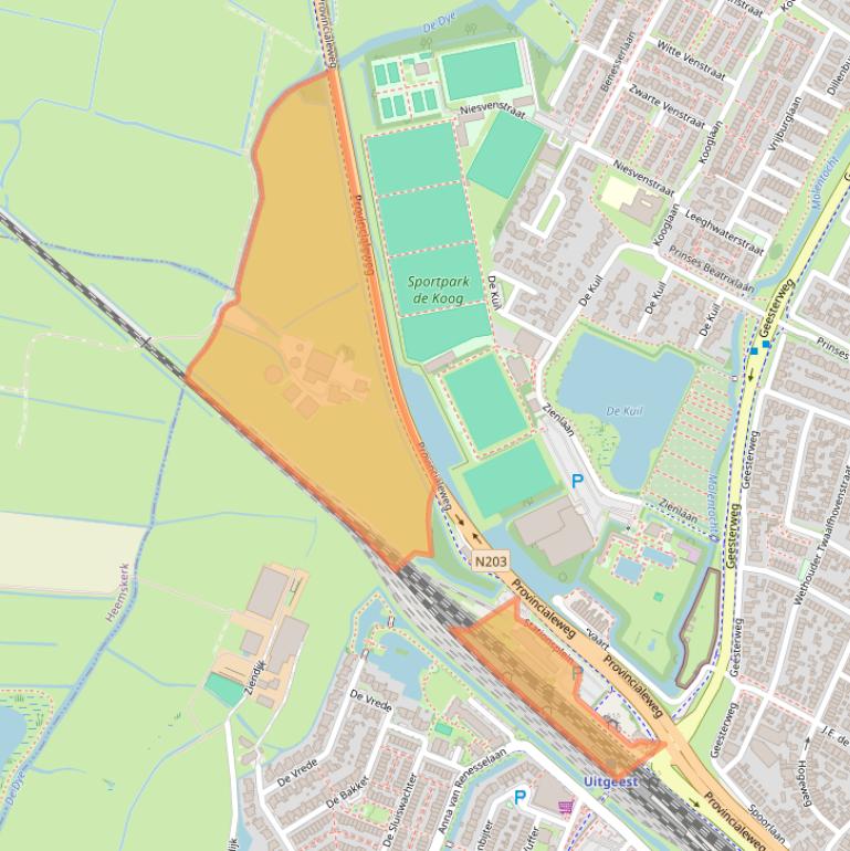 Kaart van postcodegebied 1911MZ.