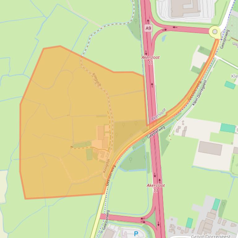 Kaart van postcodegebied 1911NL.