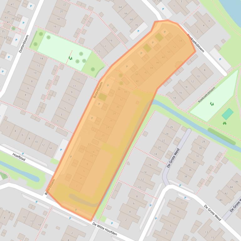 Kaart van postcodegebied 1911PJ.