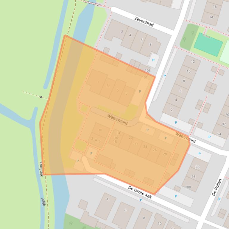 Kaart van postcodegebied 1911PP.