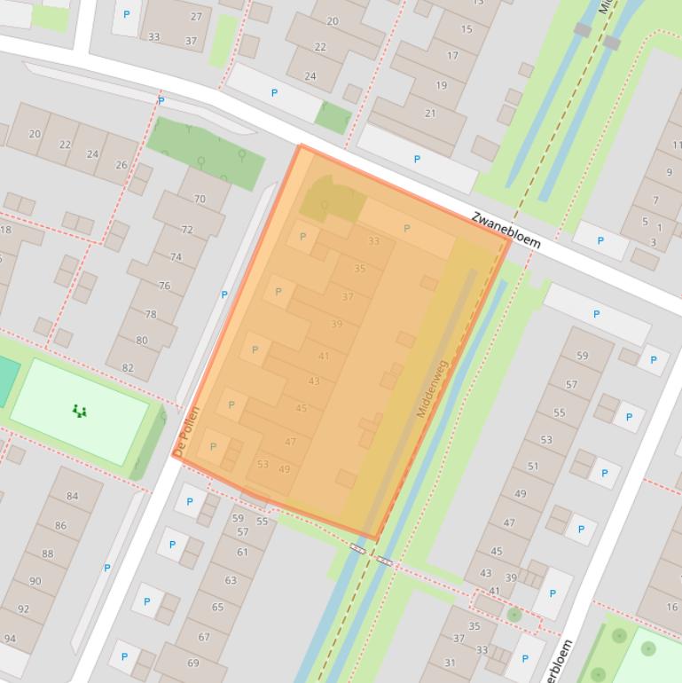 Kaart van postcodegebied 1911RM.