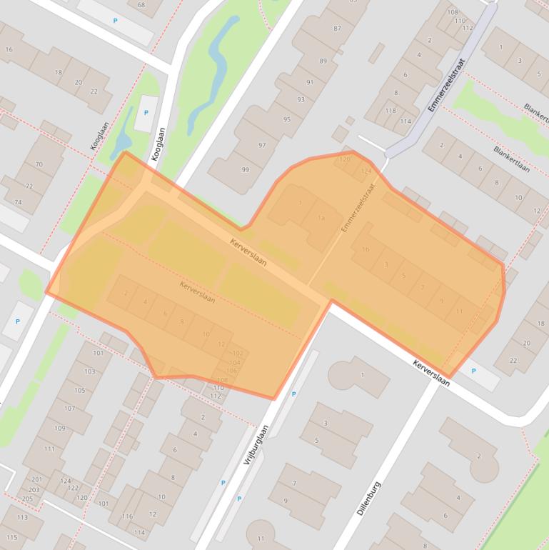 Kaart van postcodegebied 1911SH.