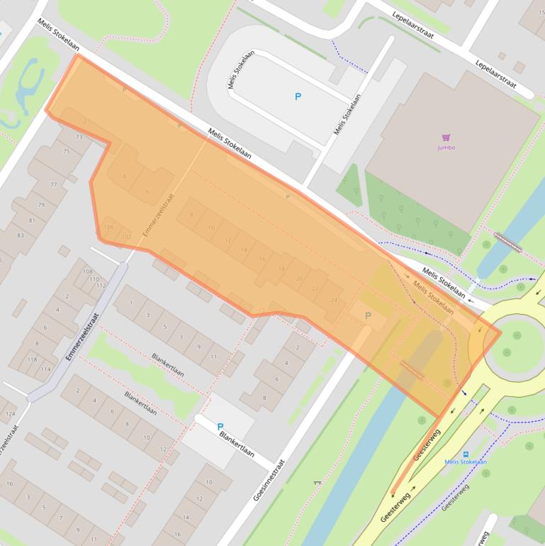 Kaart van postcodegebied 1911SL.