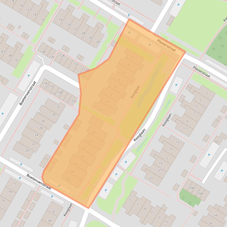 Kaart van postcodegebied 1911TG.