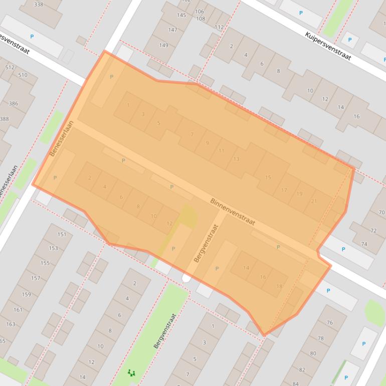 Kaart van postcodegebied 1911TK.