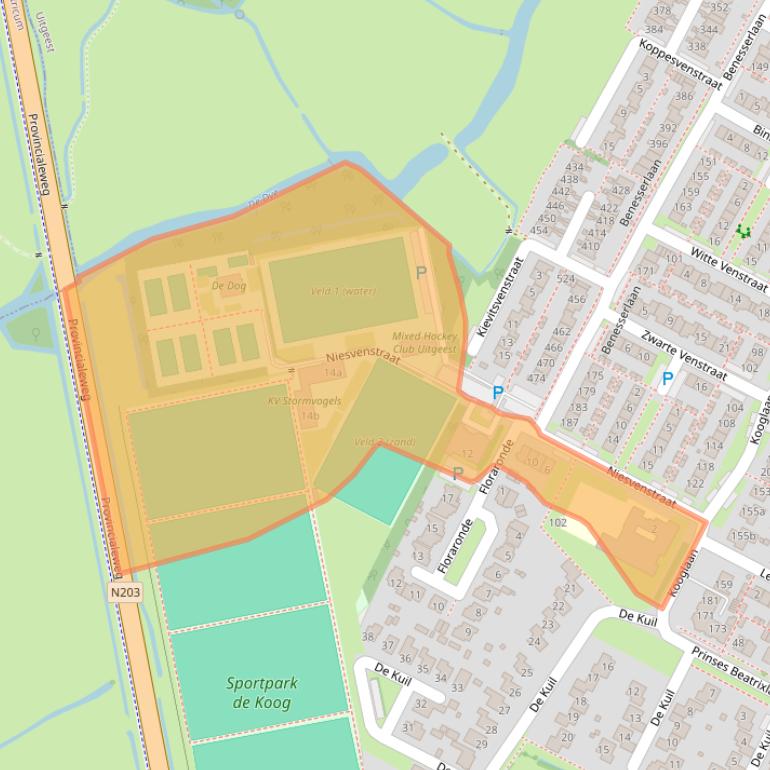Kaart van postcodegebied 1911VA.
