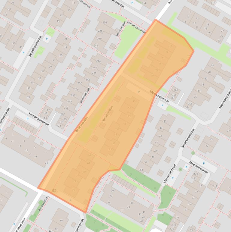 Kaart van postcodegebied 1911VD.
