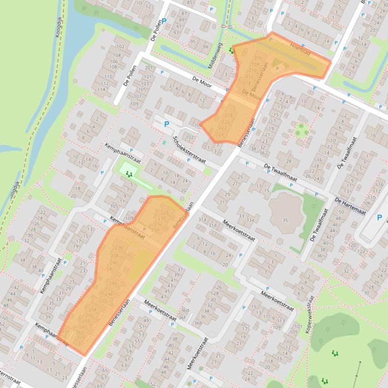 Kaart van postcodegebied 1911VJ.