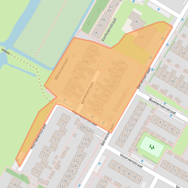 Kaart van postcodegebied 1911VK.