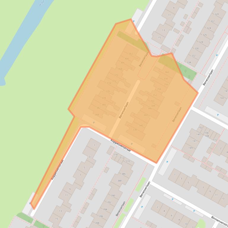 Kaart van postcodegebied 1911VM.