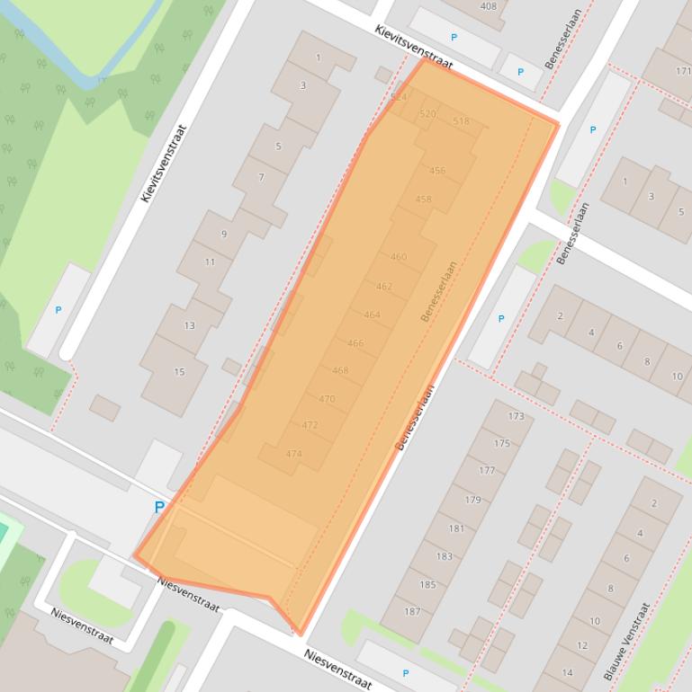 Kaart van postcodegebied 1911VR.