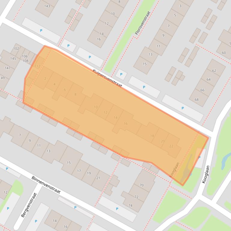 Kaart van postcodegebied 1911WB.