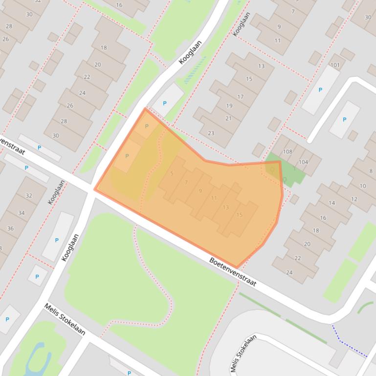 Kaart van postcodegebied 1911WE.