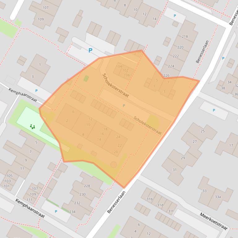 Kaart van postcodegebied 1911XD.