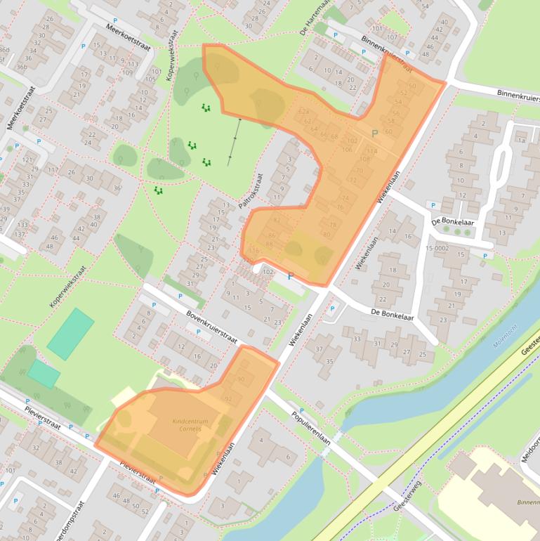 Kaart van postcodegebied 1911XS.