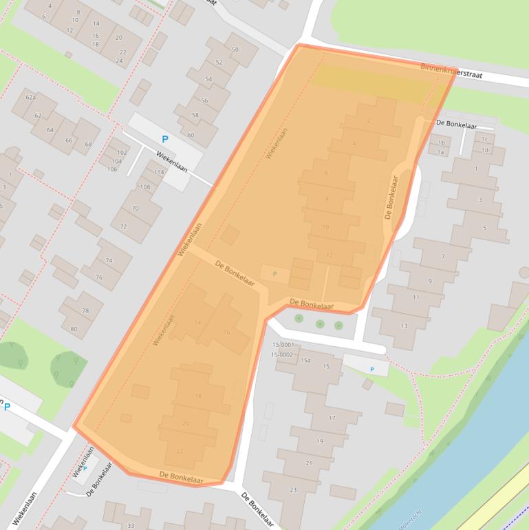 Kaart van postcodegebied 1911XW.