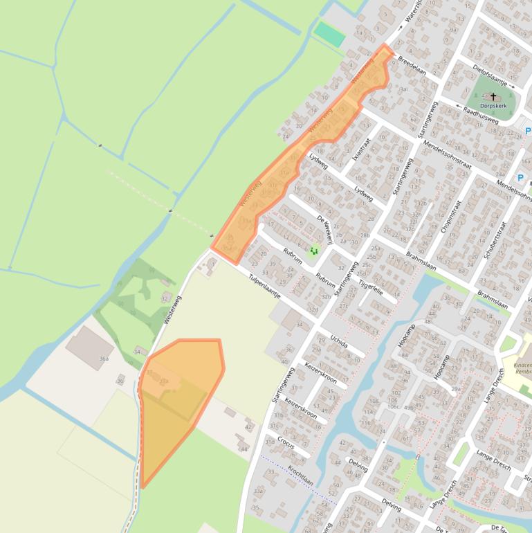 Kaart van postcodegebied 1921AC.