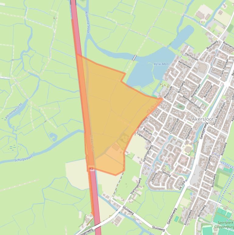 Kaart van postcodegebied 1921AD.