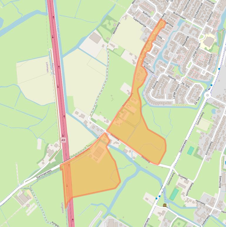 Kaart van postcodegebied 1921AH.
