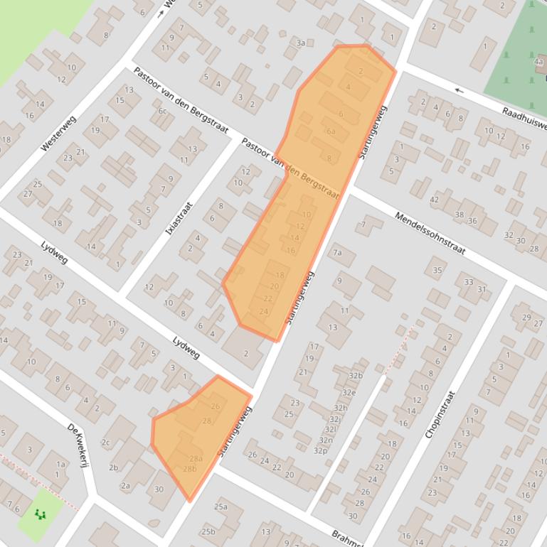 Kaart van postcodegebied 1921AJ.