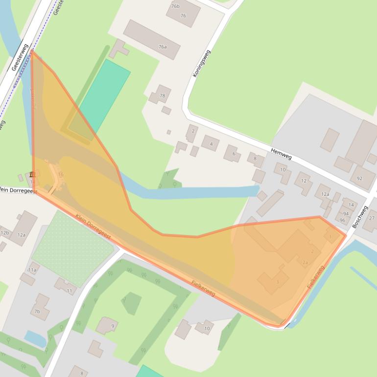 Kaart van postcodegebied 1921AN.