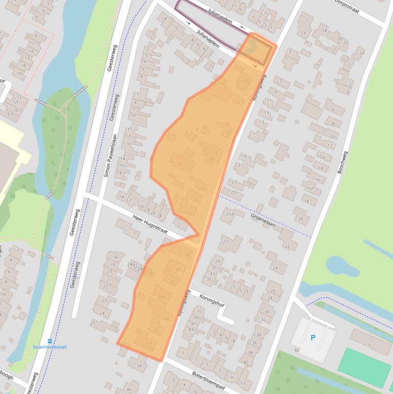 Kaart van postcodegebied 1921AT.