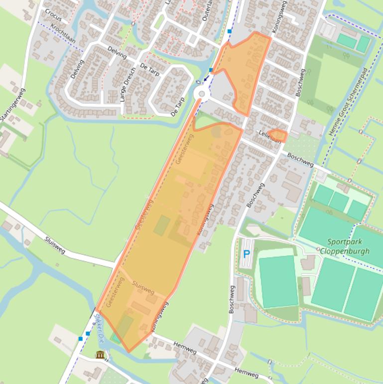 Kaart van postcodegebied 1921AV.