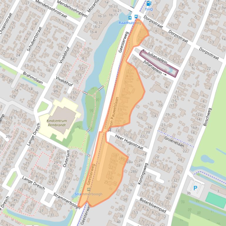 Kaart van postcodegebied 1921AX.