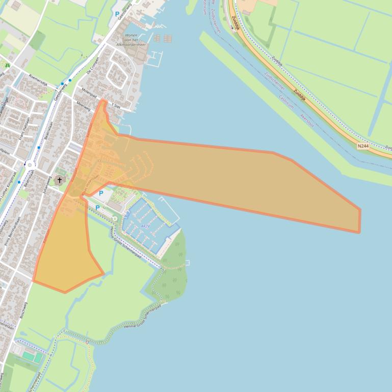 Kaart van postcodegebied 1921BL.