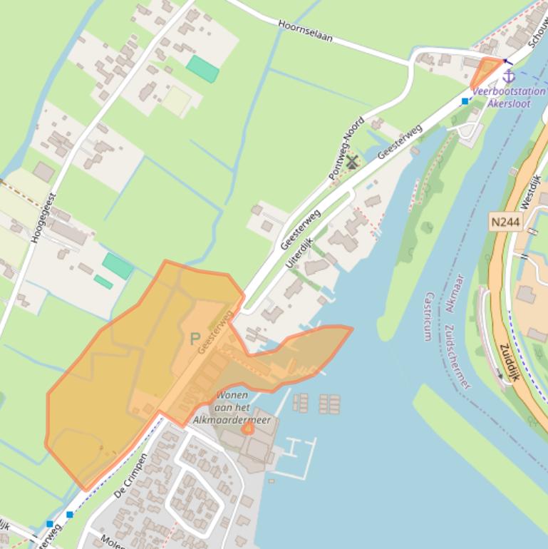 Kaart van postcodegebied 1921BX.