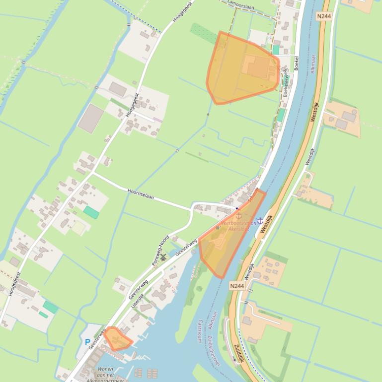 Kaart van postcodegebied 1921BZ.