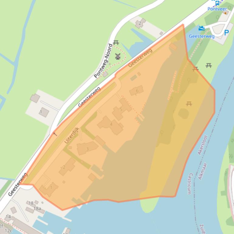 Kaart van postcodegebied 1921CA.