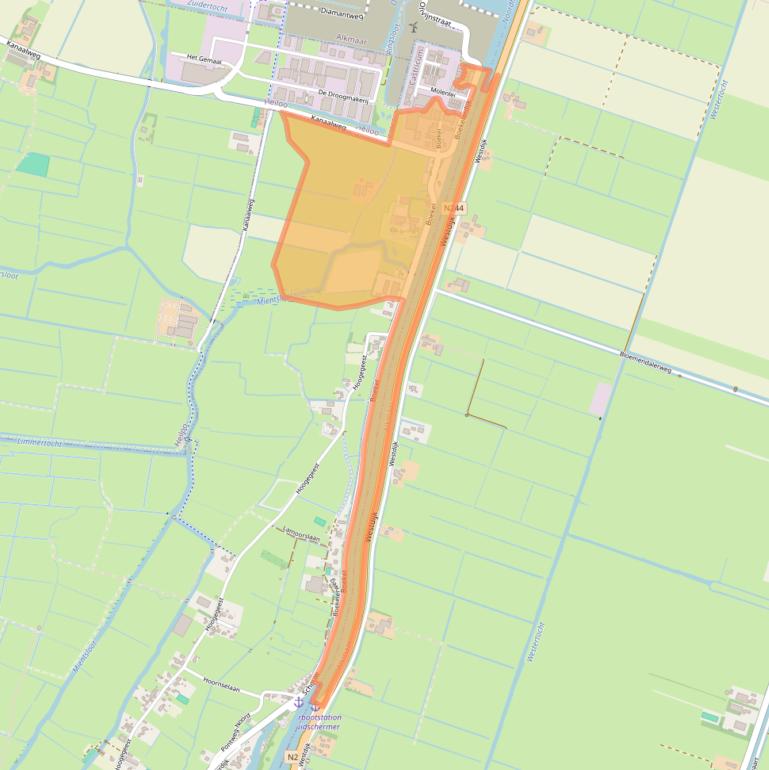 Kaart van postcodegebied 1921CE.