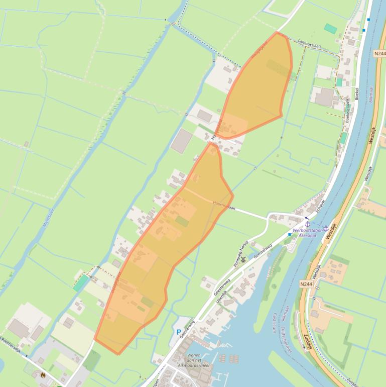 Kaart van postcodegebied 1921CH.