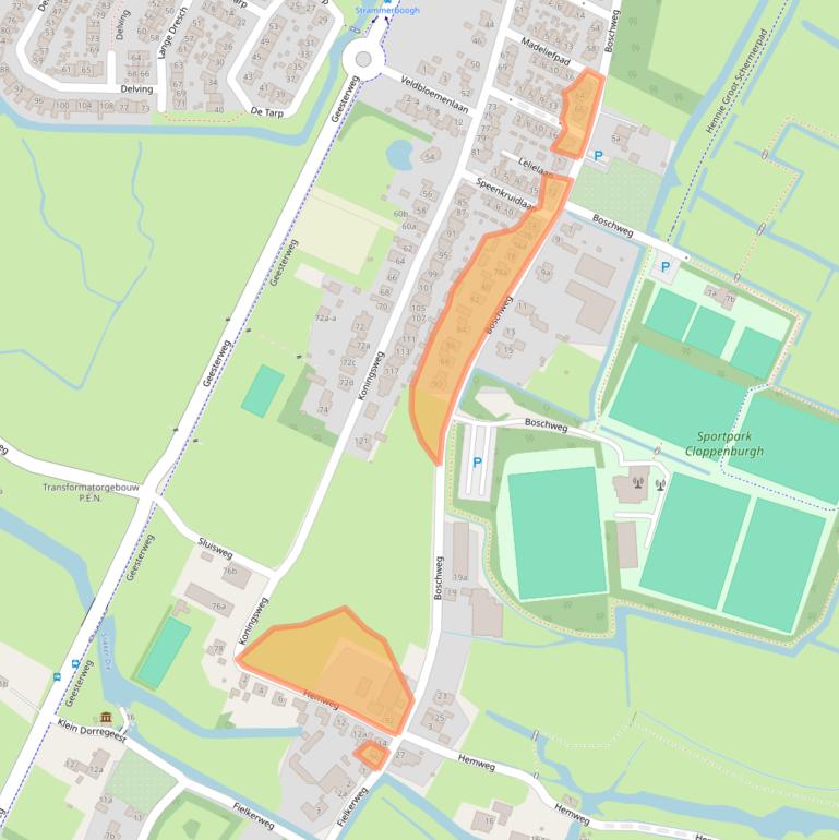 Kaart van postcodegebied 1921DB.