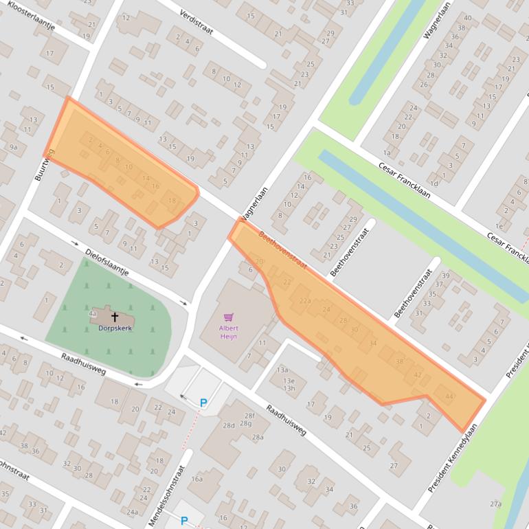 Kaart van postcodegebied 1921EG.