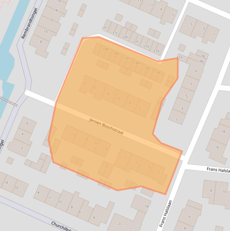 Kaart van postcodegebied 1921ES.