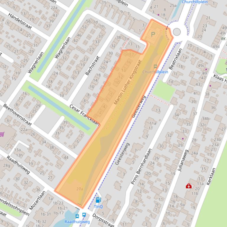 Kaart van postcodegebied 1921EV.