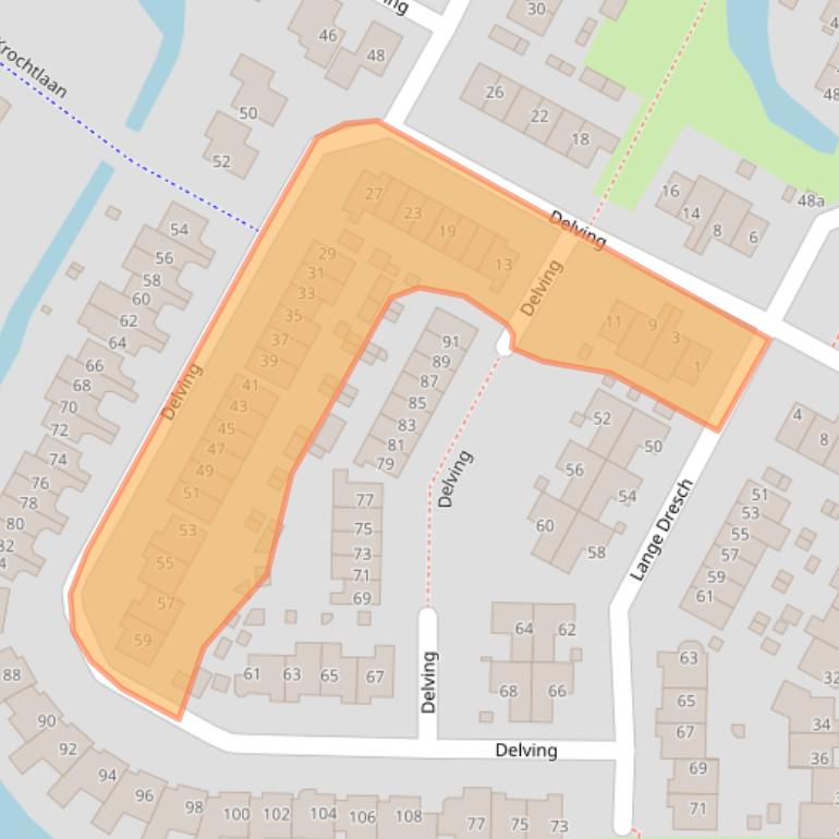 Kaart van postcodegebied 1921VC.