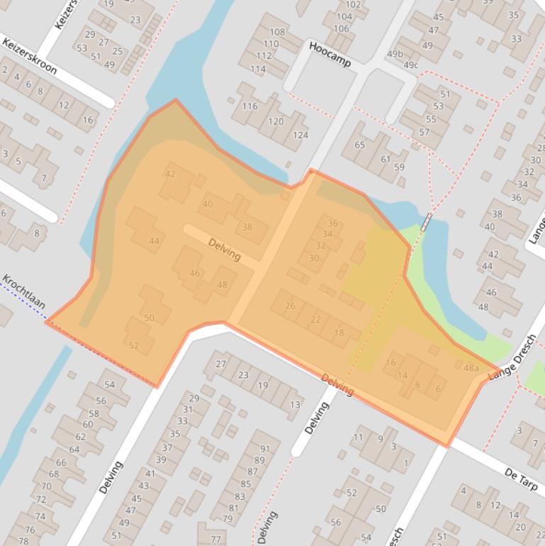 Kaart van postcodegebied 1921VE.