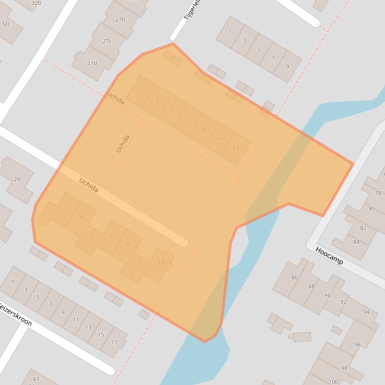 Kaart van postcodegebied 1921VH.