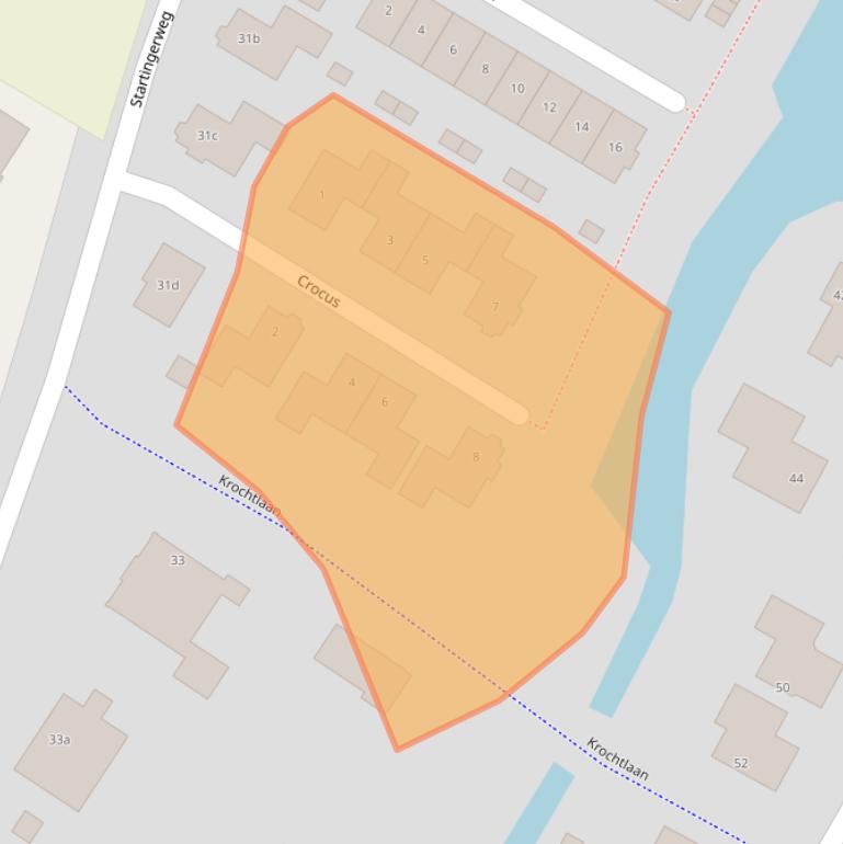 Kaart van postcodegebied 1921VK.