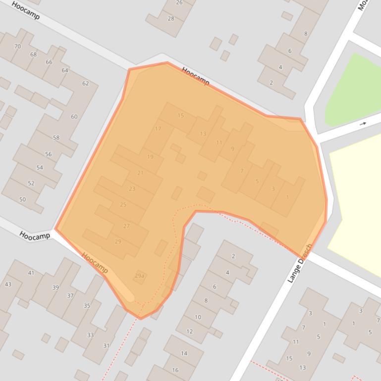 Kaart van postcodegebied 1921WB.