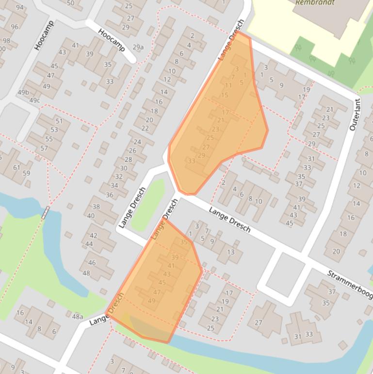 Kaart van postcodegebied 1921WH.