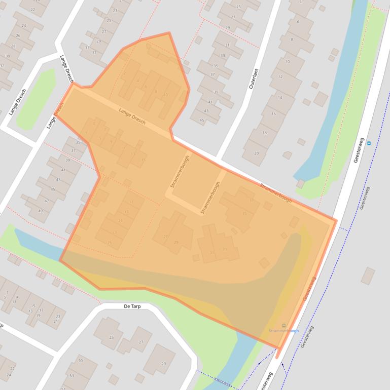 Kaart van postcodegebied 1921WN.