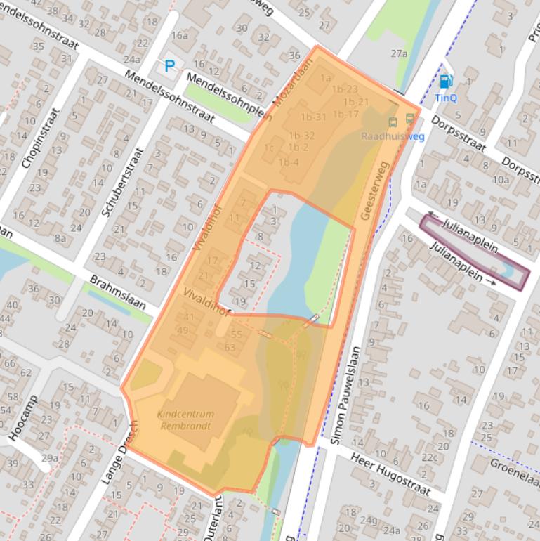 Kaart van postcodegebied 1921XC.